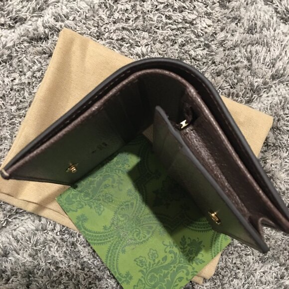 Gucci Card Case Wallet with Strawberry Canvas - Picture 7 of 9